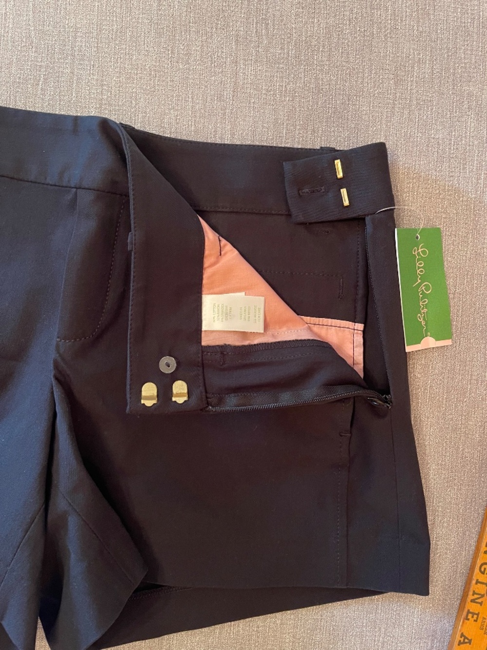 Lilly Pulitzer Women's Mini Shorts Sloane Black Side Zip Size 12 NWT! - Picture 6 of 10